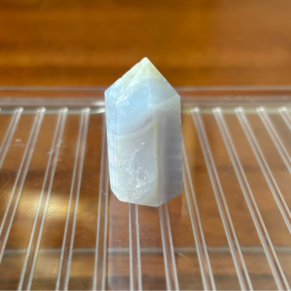 Blue Lace Agate Mini Crystal Tower with Druzy Pocket (💸Bundle Crystals to Save)